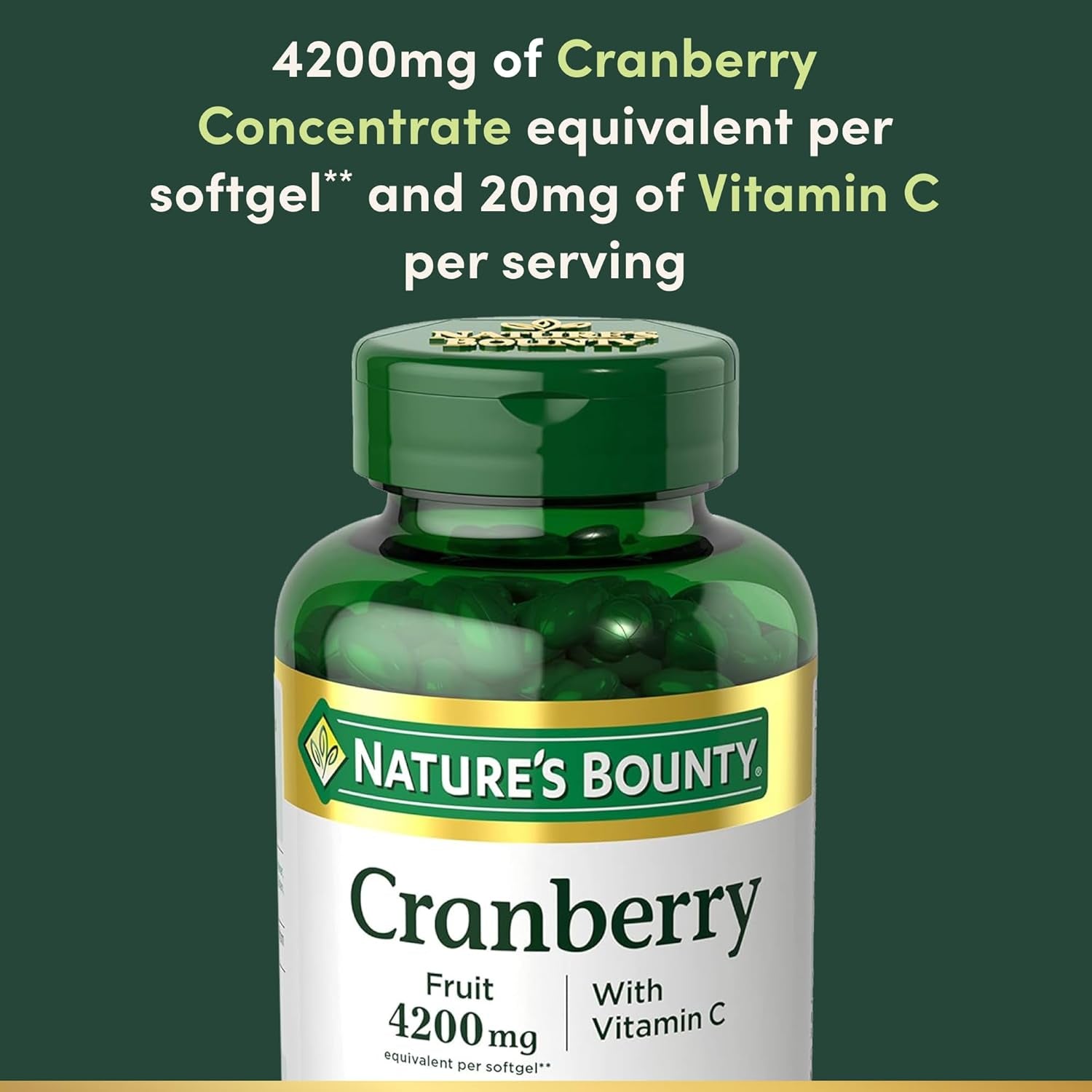 Cranberry Pills for Women Urinary Tract Health, Cranberry Supplements with Concentrate & Vitamin C, 250 Softgels (Pack of 1)