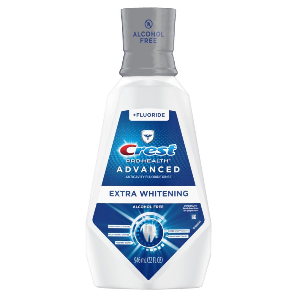 Pro-Health Advanced Mouthwash, Alcohol Free, Extra Whitening, Energizing Mint Flavor, 946 Ml (32 Fl Oz)