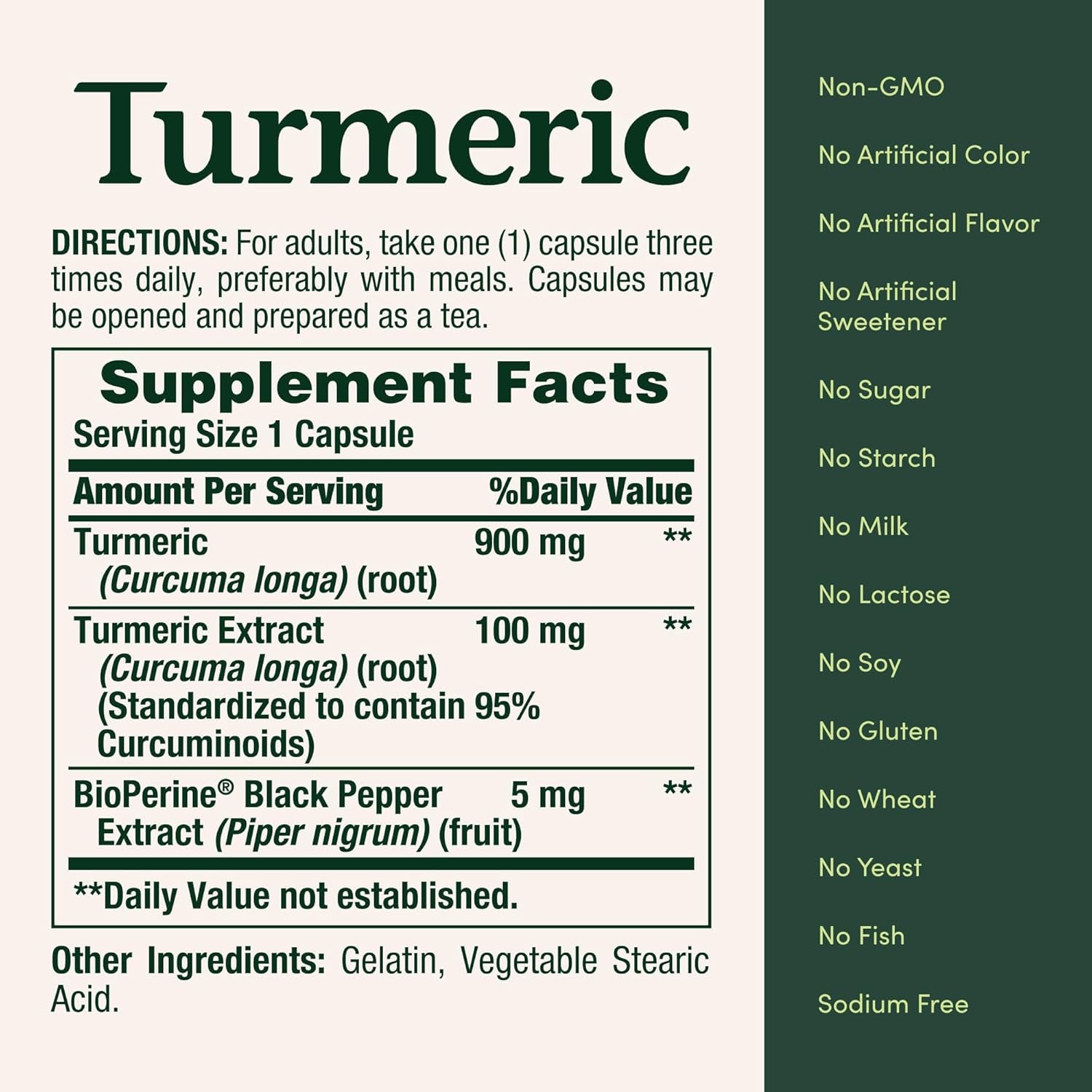 Turmeric with Black Pepper Extract, Supports Antioxidant Health, 1000Mg, 60 Capsules