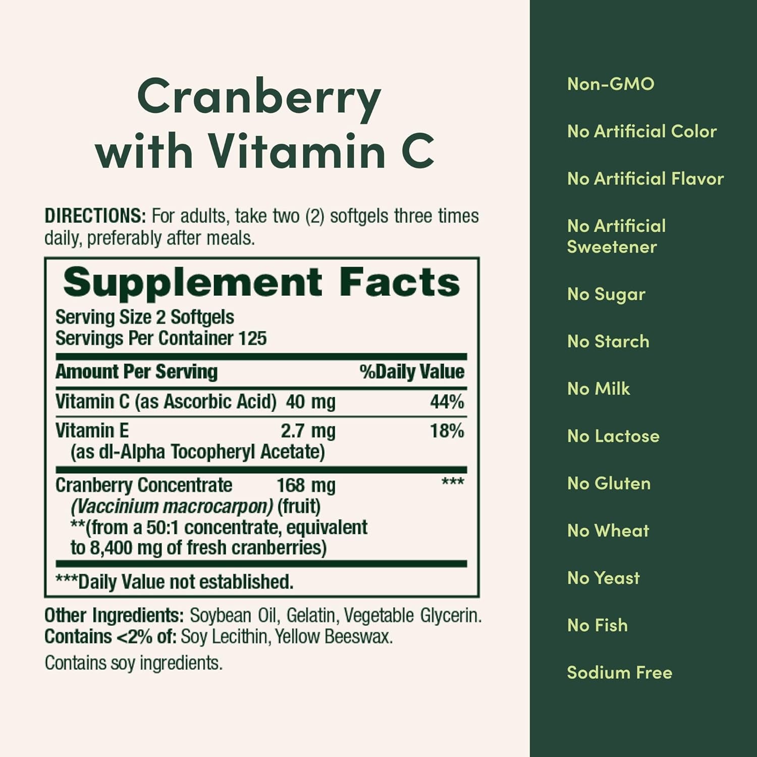 Cranberry Pills for Women Urinary Tract Health, Cranberry Supplements with Concentrate & Vitamin C, 250 Softgels (Pack of 1)