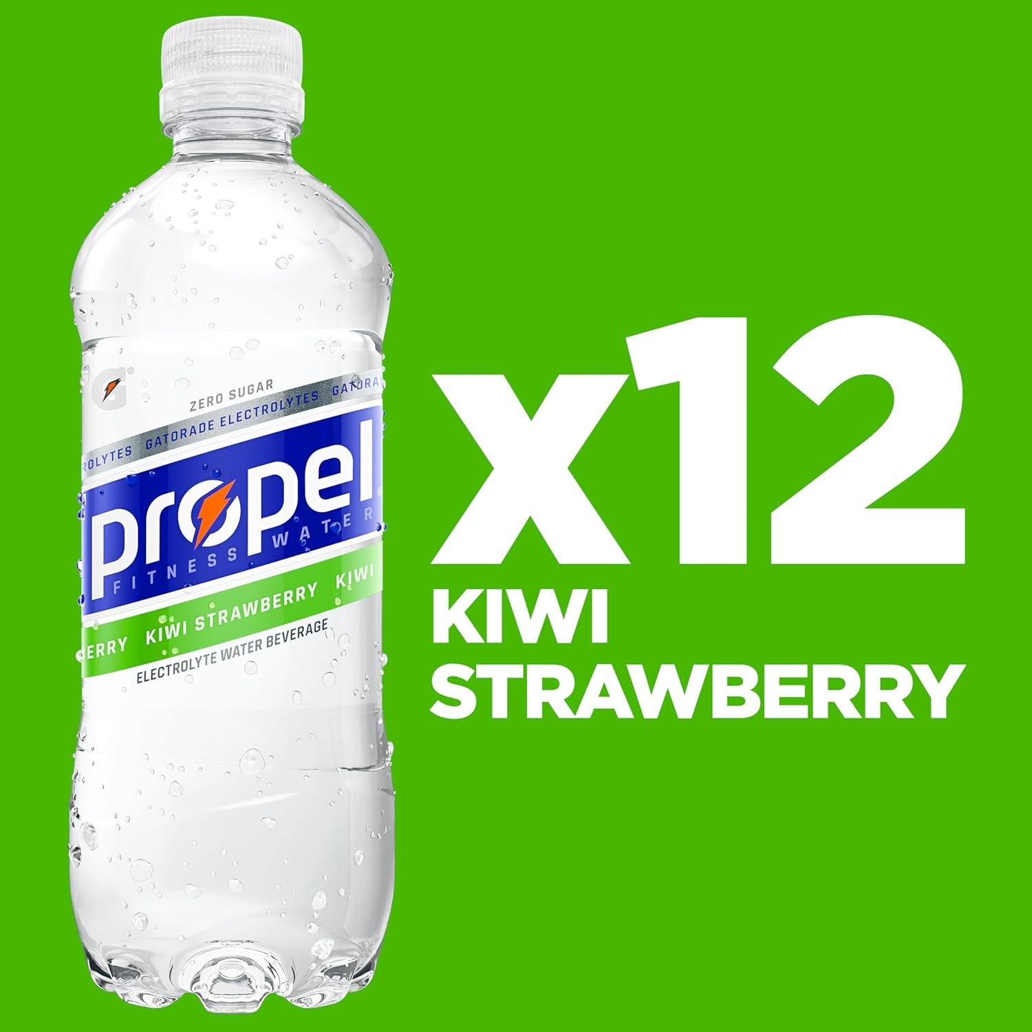 , Kiwi Strawberry, Zero Calorie Sports Drinking Water with Electrolytes and Vitamins C&E, 16.9 Fl Oz (12 Count)