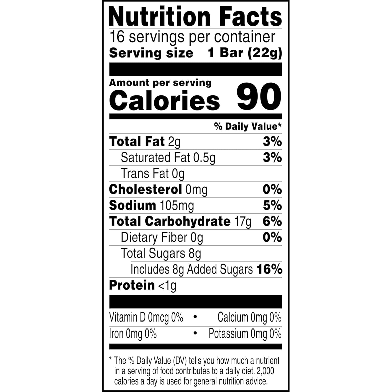 Marshmallow Snack Bars, Kids Snacks, Lunch Snacks, Original, 12.4Oz Box (16 Bars)