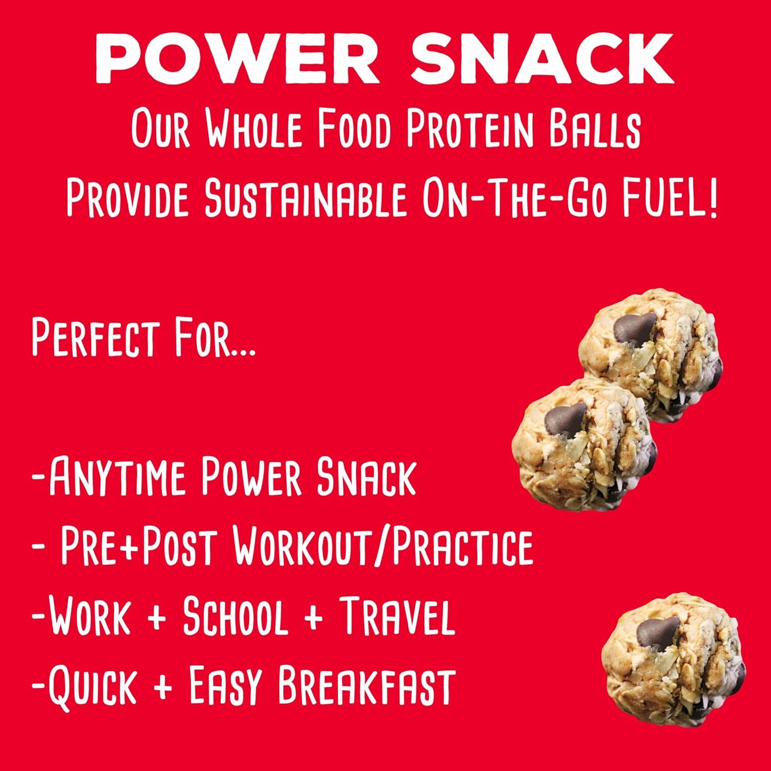 Whole Food Protein Balls with Probiotics - Chocolate Coconut Peanut Butter Snacks - 8G Protein Snack - Gluten Free Energy Balls