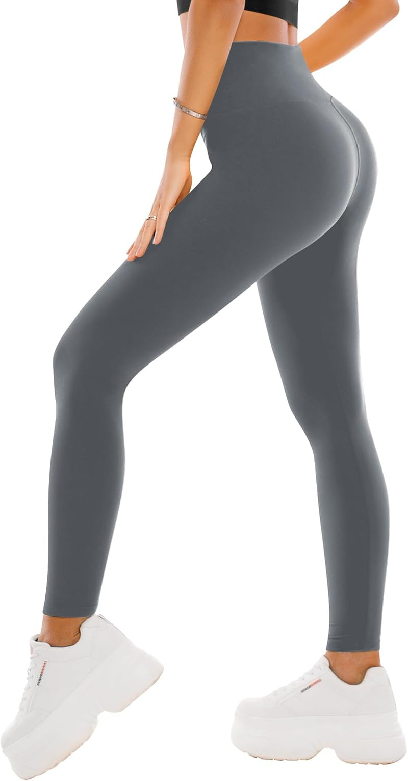 High Waisted Leggings for Women - Full Length Capri Buttery Soft Yoga Pants for Workout Athletic