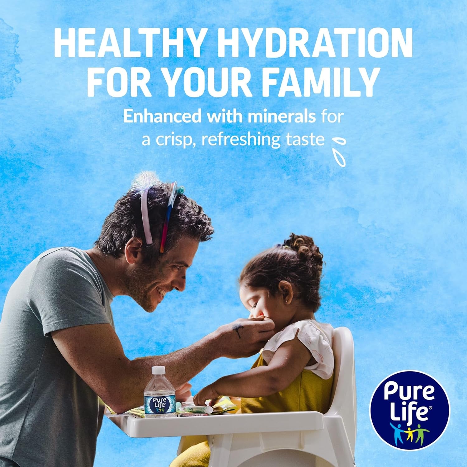 Purified Water Bottles, 24 Pack - Still Bottled Water with Added Minerals for a Crisp Taste, Plastic Bottles - 8 Fl Oz