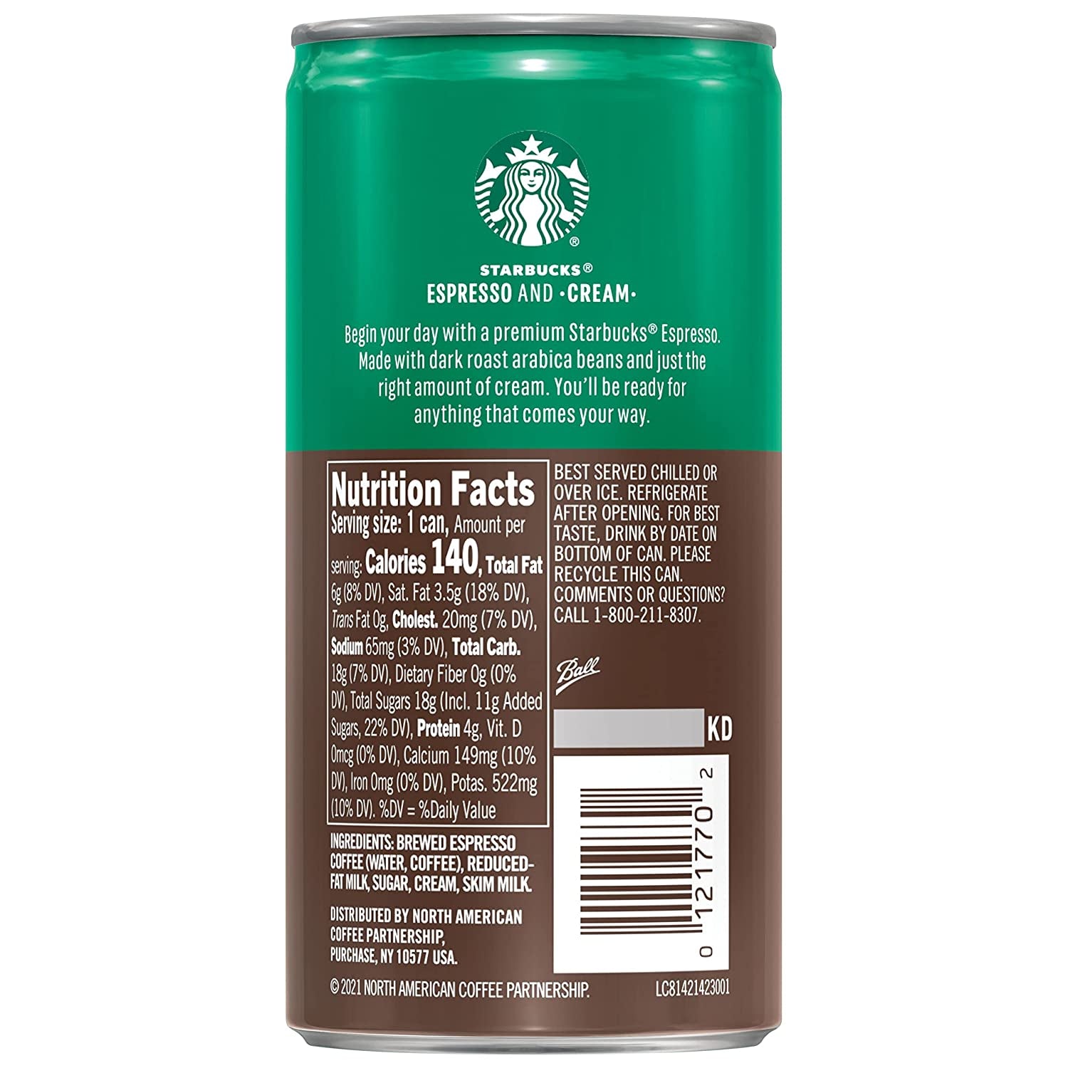 - RTD Coffee Espresso and Cream, 6.5Oz Cans (12 Pack) (Packaging May Vary)