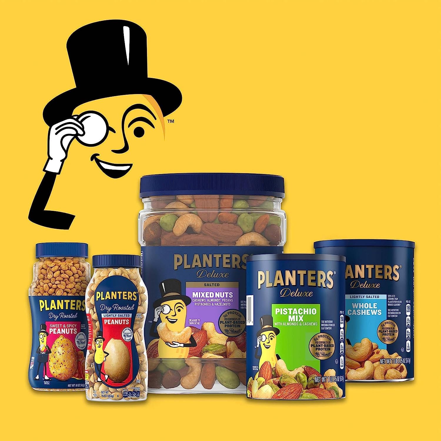 Honey Roasted Peanuts, Dry Roasted Peanuts, Party Snack, Plant-Based Protein, after School Snack, Sweet and Salty, Salted Nuts, Sea Salt & Honey, Snacks for Adults, Kosher, 16Oz Jar