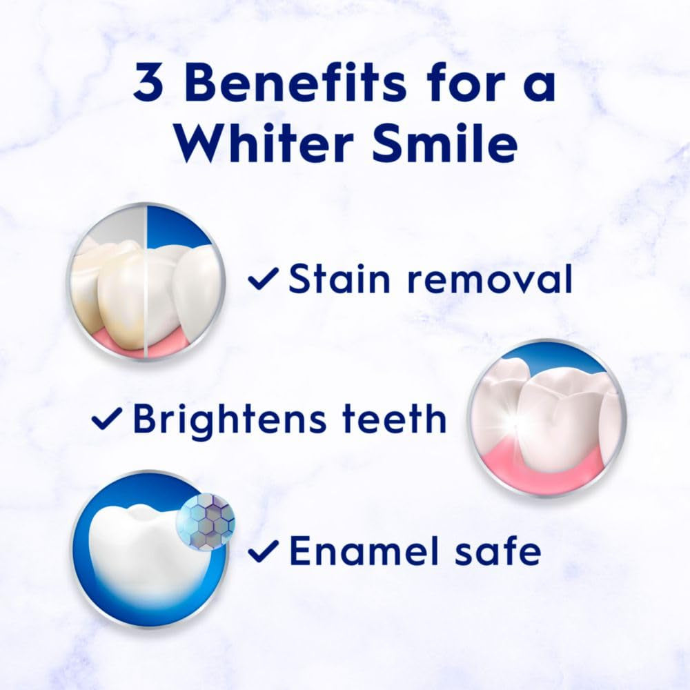 3D White Advanced Luminous Mint Teeth Whitening Toothpaste,  Toothpaste, 3.7 Oz Pack of 4 - Helps Remove Surface Stains, Whitens Teeth, Strengthens Tooth Enamel, Protects against Cavities