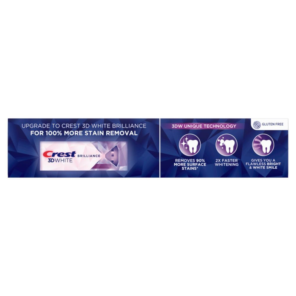 3D White Advanced Luminous Mint Teeth Whitening Toothpaste,  Toothpaste, 3.7 Oz Pack of 4 - Helps Remove Surface Stains, Whitens Teeth, Strengthens Tooth Enamel, Protects against Cavities