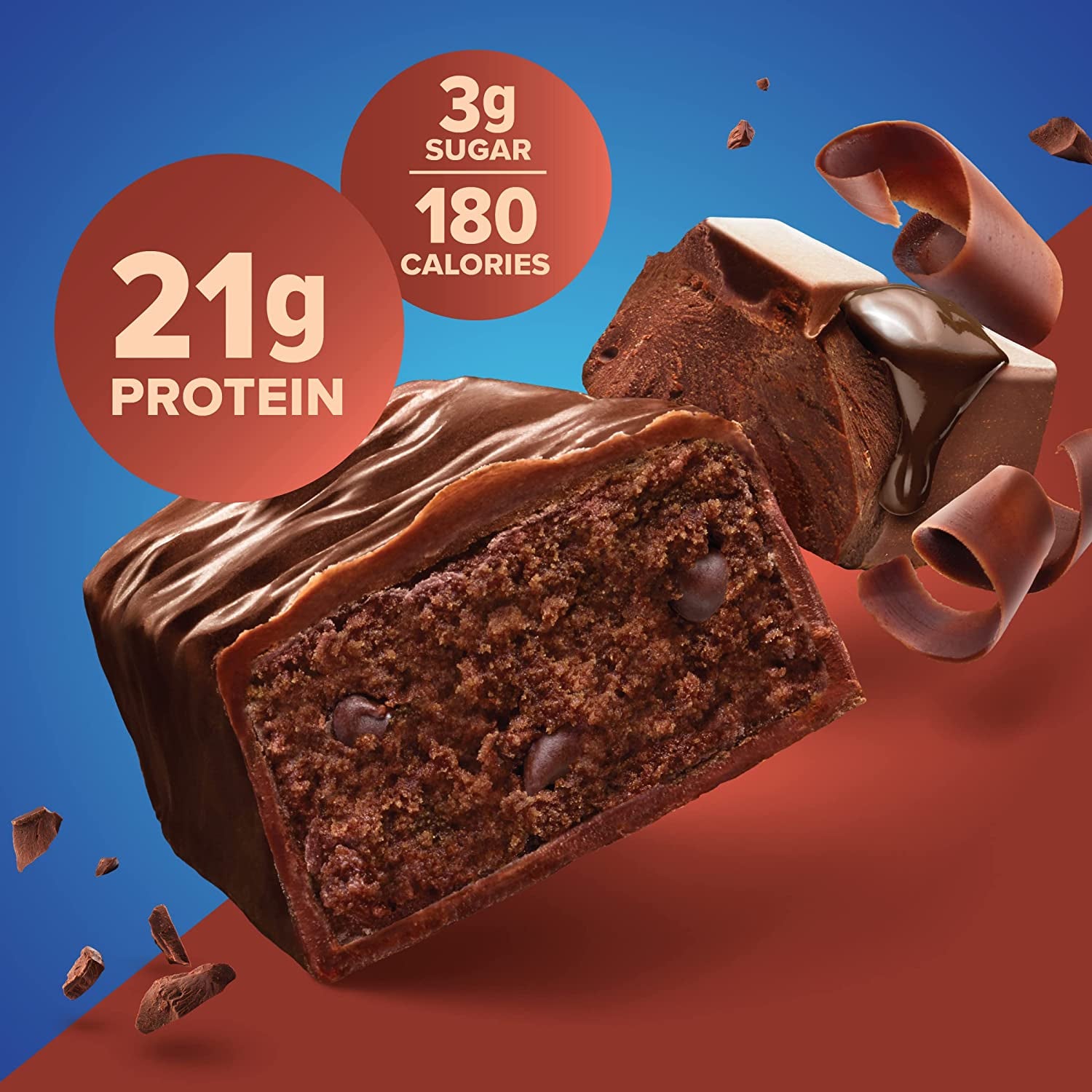 Bars, High Protein, Nutritious Snacks to Support Energy, Low Sugar, Gluten Free, Chocolate Deluxe, 1.76 Oz., 12 Count(Pack of 1) (Packaging May Vary)