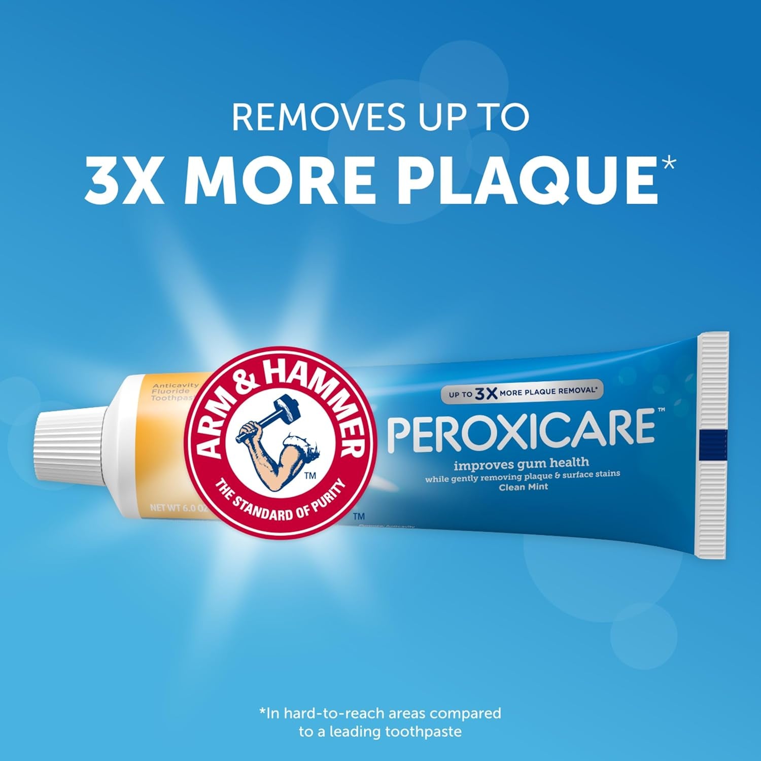 Peroxicare Toothpaste for Gum Health, Baking Soda Toothpaste, Clean Mint, 6.0 Oz (Pack of 4