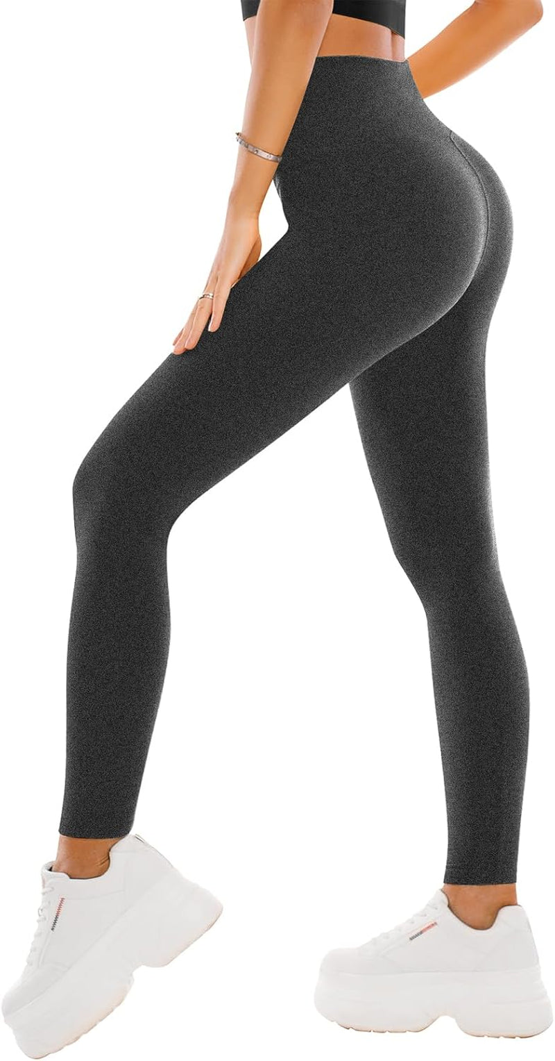 High Waisted Leggings for Women - Full Length Capri Buttery Soft Yoga Pants for Workout Athletic