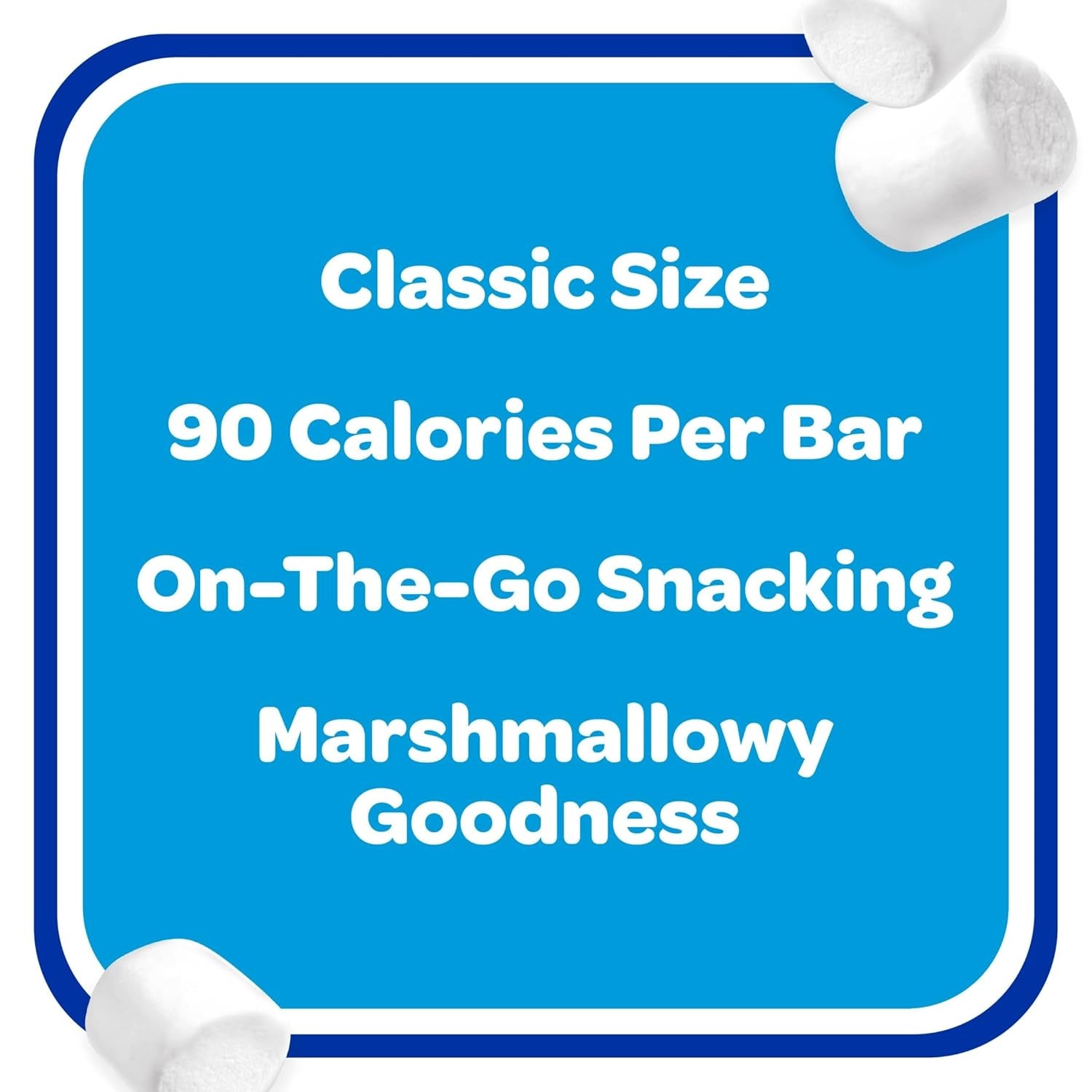 Marshmallow Snack Bars, Kids Snacks, Lunch Snacks, Original, 12.4Oz Box (16 Bars)