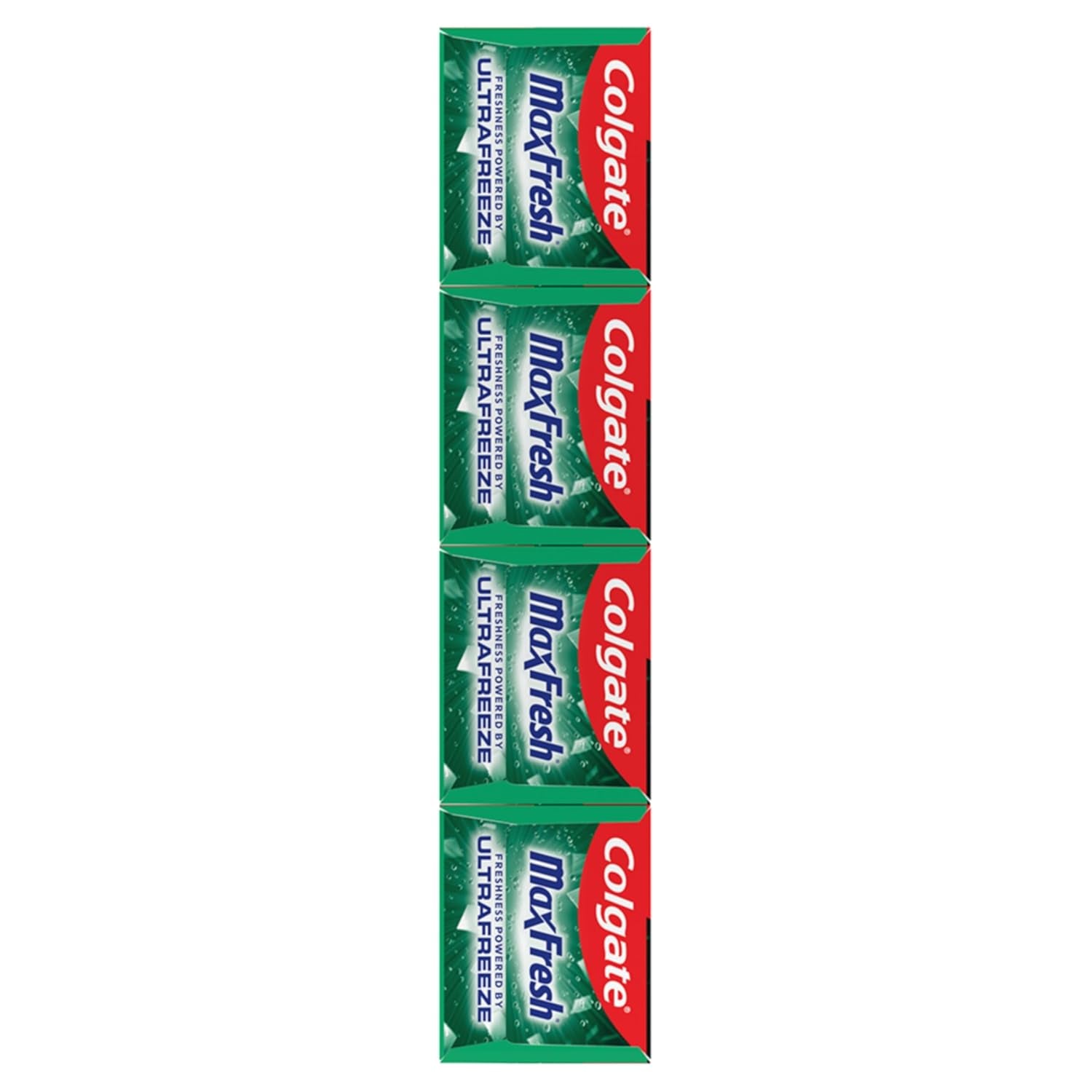 Max Fresh Toothpaste, Whitening Toothpaste with Mini Breath Strips, Clean Mint Toothpaste for Bad Breath, Helps Fight Cavities, Whitens Teeth, and Freshens Breath, 4 Pack, 6.3 Oz Tubes