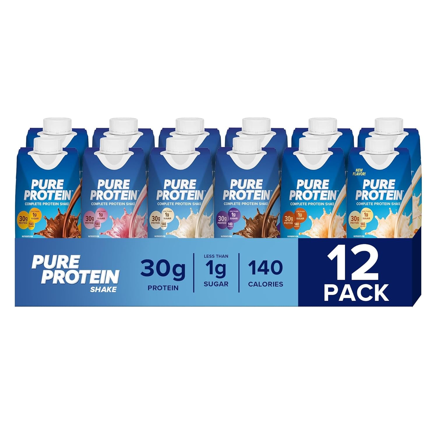 Vanilla Protein Shake, 30G Complete Protein, Vitamins A, C, D, and E plus Zinc to Support Immune Health, Ready to Drink and Keto-Friendly, 11Oz Bottles, 12 Pack