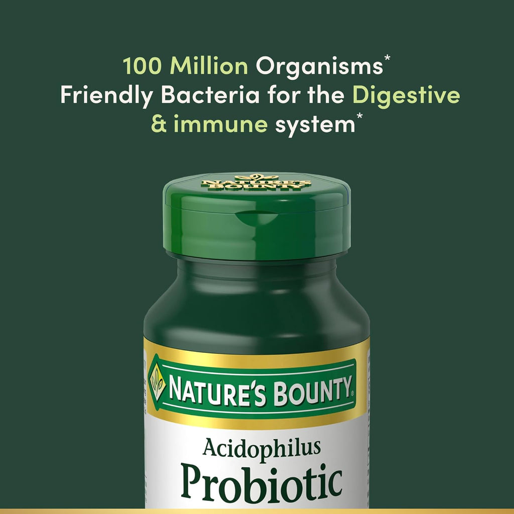 Acidophilus Probiotic, Daily Probiotic Supplement, Digestive Health, 200 Tablets, Twin Pack