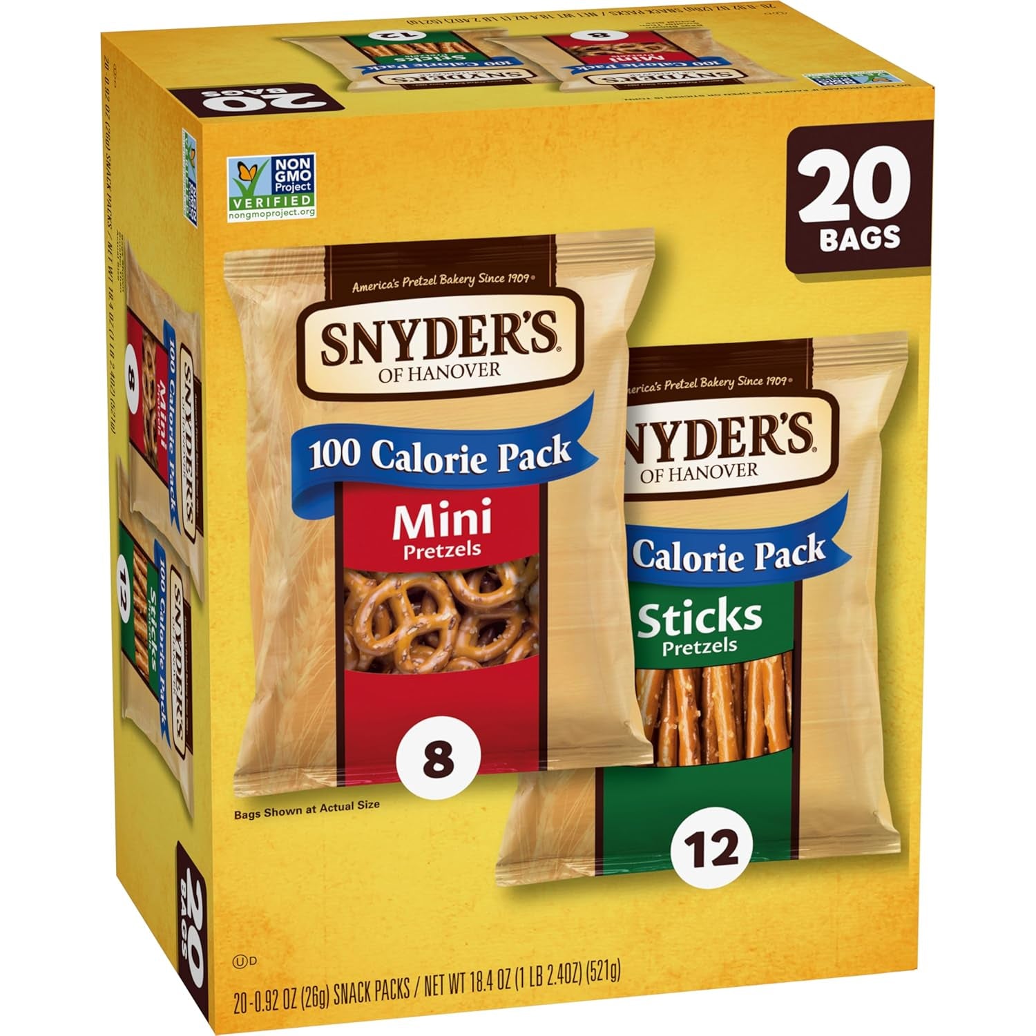 Variety Pack Pretzels, 20 Count 0.92 Oz