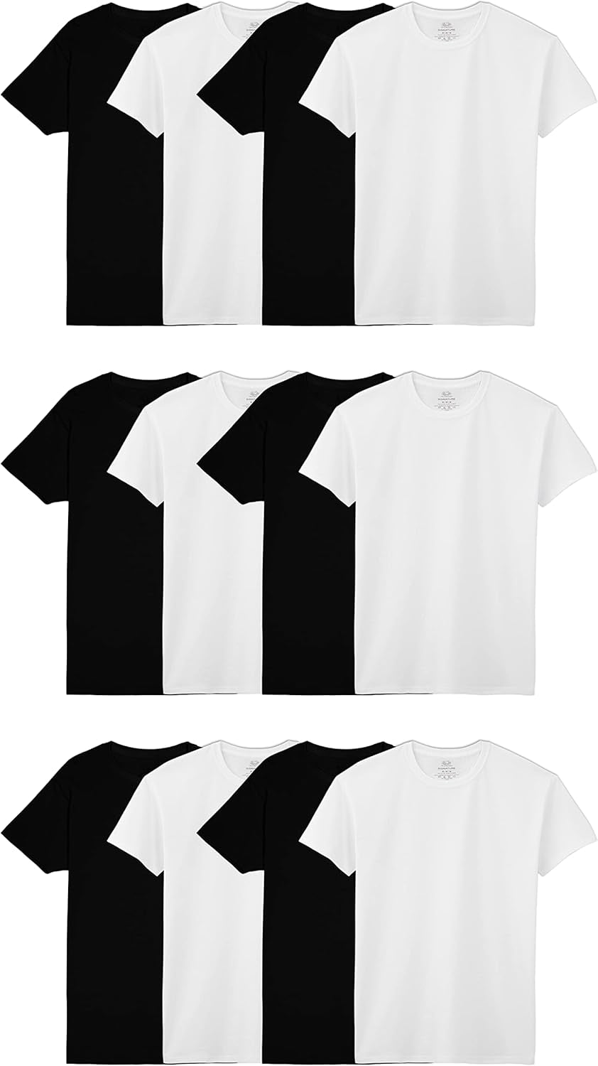 Men'S Undershirts, Moisture Wicking & Tag Free, Short Sleeve Crew T-Shirts