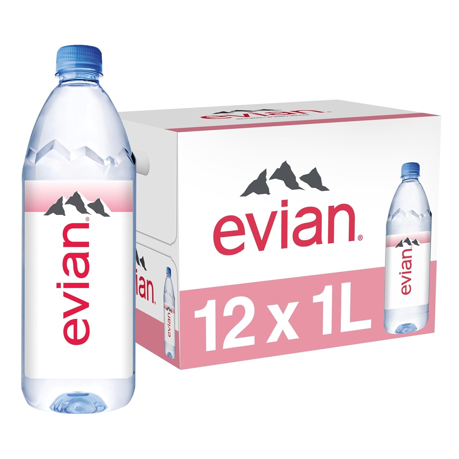 Natural Spring Water, 1 L Bottle, 12 Pack